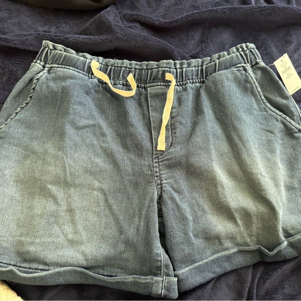 GAP Kids Casual Denim Shorts with Yellow Drawstring